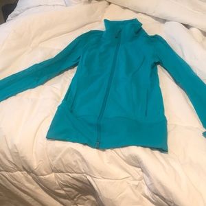 Turquoise/aqua LULULEMON zip jacket EUC SZ4